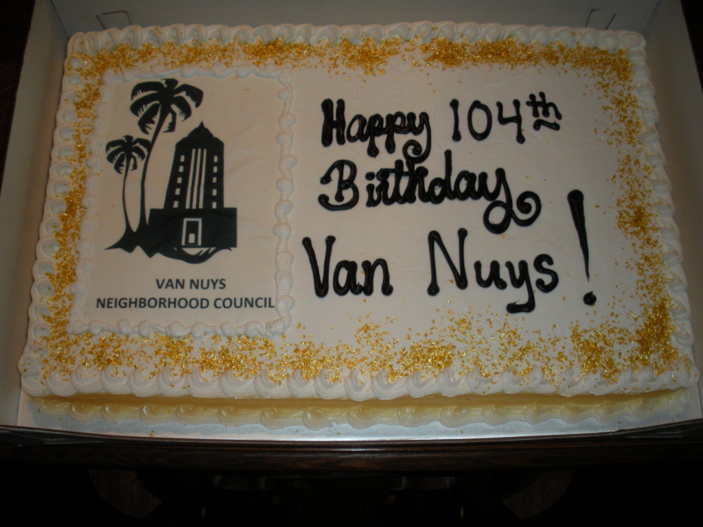 Van  Nuys 104th Birthday Cake