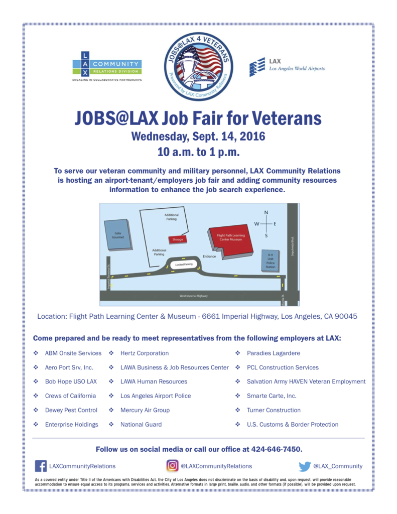 F.Flier Job Fair for Vets 9.14.16