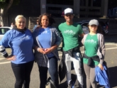 Queenpheena, Maria Skelton, actor Casey Lee and Lani at the Woman's March. Casey Lee gave out t-shirts from his clothing line (Peaceful Life)