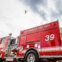 Engine 39 and helicopter