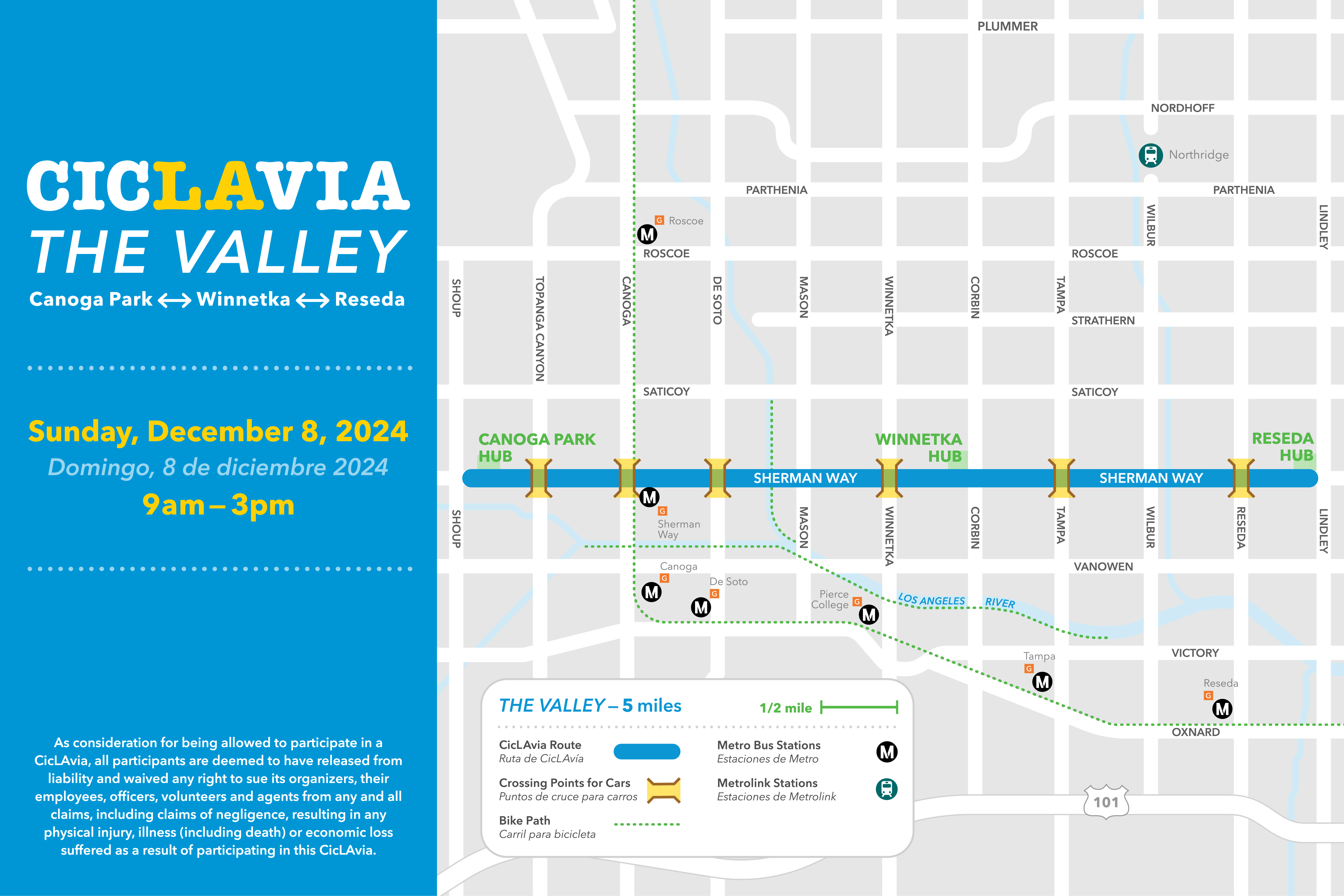 Ciclavia the valley route map