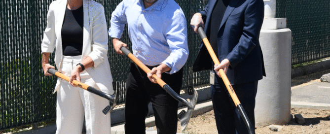 Adrin Nazarian tiny home groundbreaking
