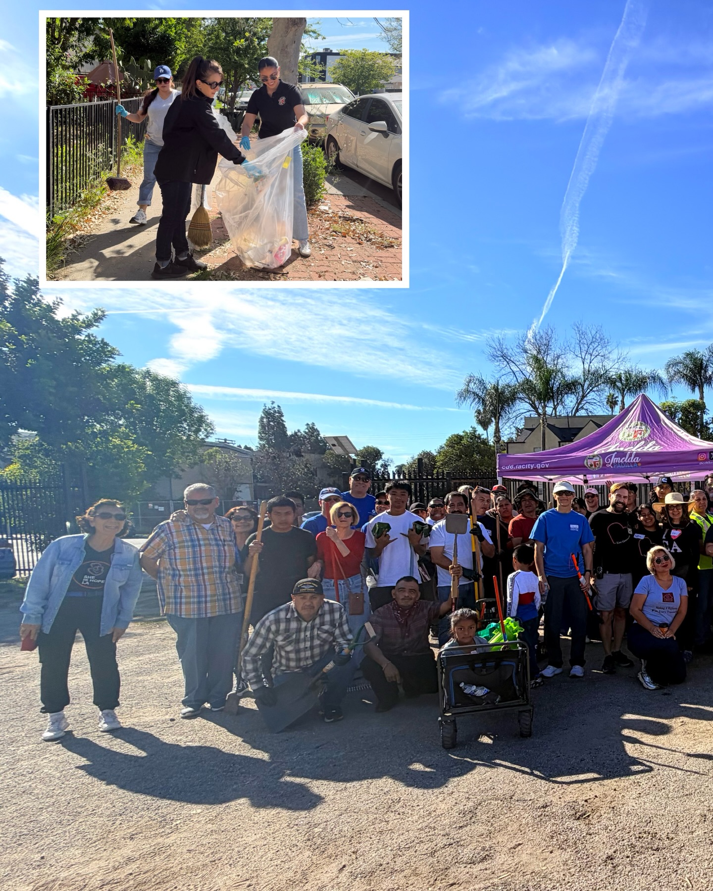 Group shot at the clean up