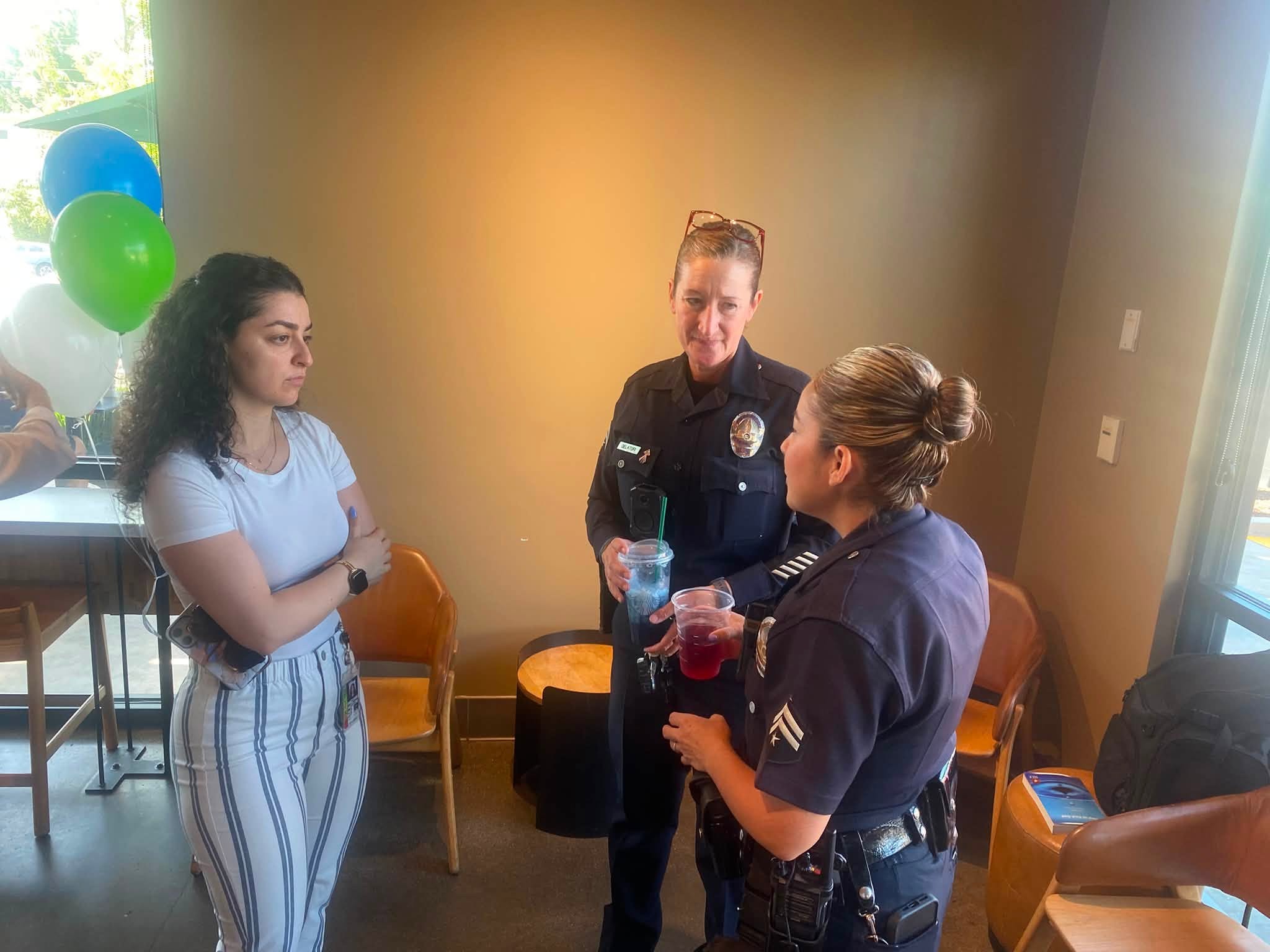 women talking at Coffee with a cop